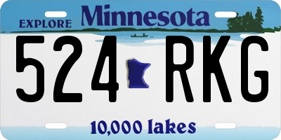 MN license plate 524RKG