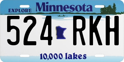 MN license plate 524RKH