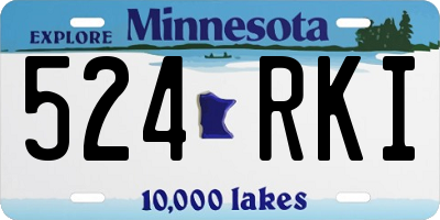 MN license plate 524RKI