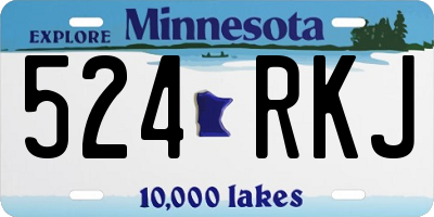 MN license plate 524RKJ