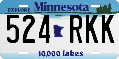 MN license plate 524RKK