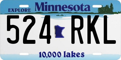 MN license plate 524RKL