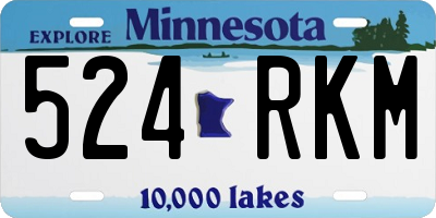 MN license plate 524RKM