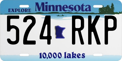 MN license plate 524RKP