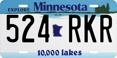 MN license plate 524RKR