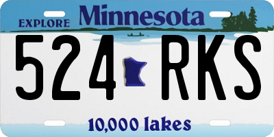MN license plate 524RKS