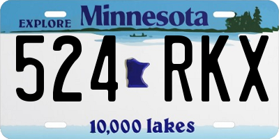 MN license plate 524RKX