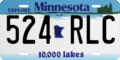 MN license plate 524RLC