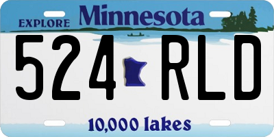 MN license plate 524RLD
