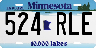 MN license plate 524RLE