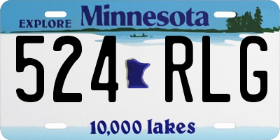 MN license plate 524RLG