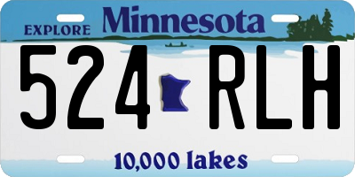 MN license plate 524RLH
