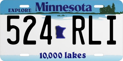 MN license plate 524RLI