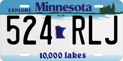 MN license plate 524RLJ