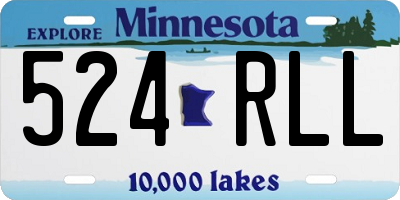 MN license plate 524RLL