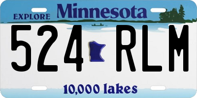 MN license plate 524RLM