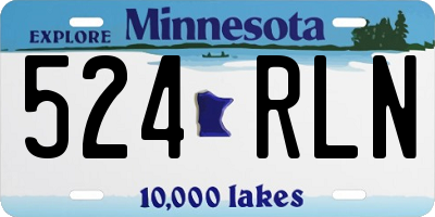 MN license plate 524RLN