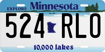 MN license plate 524RLO