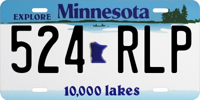 MN license plate 524RLP