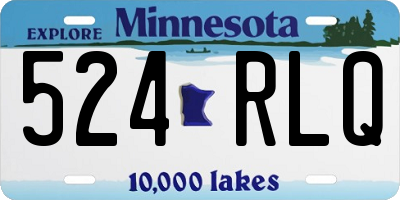 MN license plate 524RLQ
