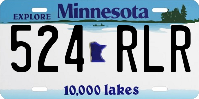 MN license plate 524RLR