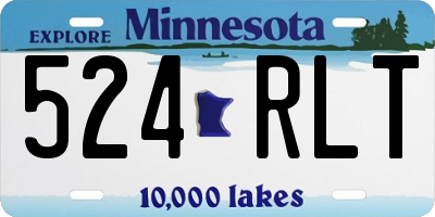 MN license plate 524RLT