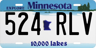 MN license plate 524RLV