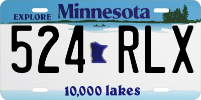 MN license plate 524RLX