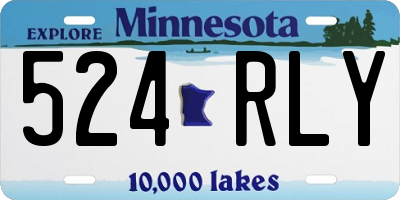 MN license plate 524RLY