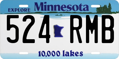 MN license plate 524RMB