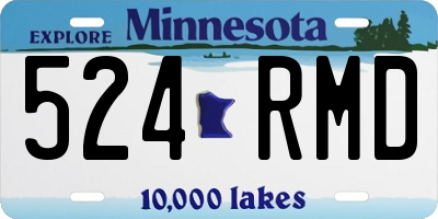 MN license plate 524RMD