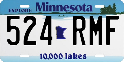 MN license plate 524RMF