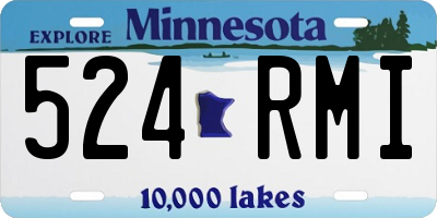 MN license plate 524RMI