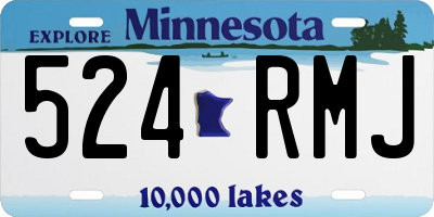 MN license plate 524RMJ