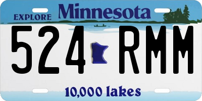 MN license plate 524RMM