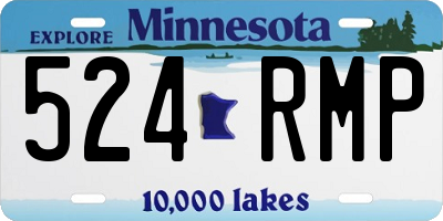 MN license plate 524RMP