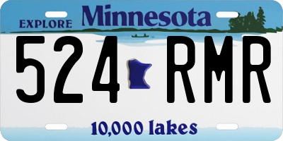 MN license plate 524RMR