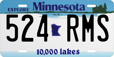 MN license plate 524RMS