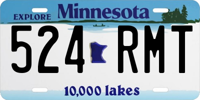 MN license plate 524RMT