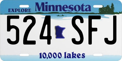 MN license plate 524SFJ