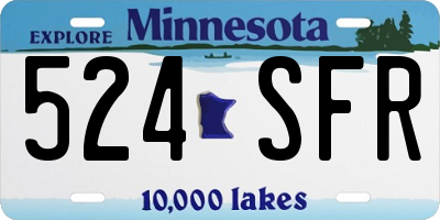 MN license plate 524SFR