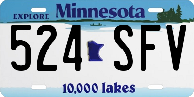 MN license plate 524SFV