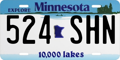 MN license plate 524SHN