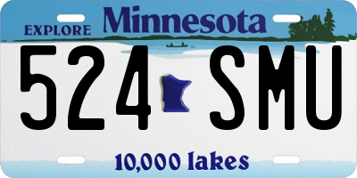 MN license plate 524SMU