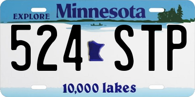 MN license plate 524STP
