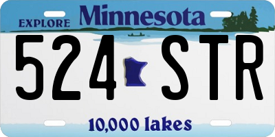 MN license plate 524STR