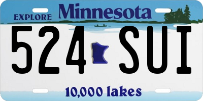 MN license plate 524SUI