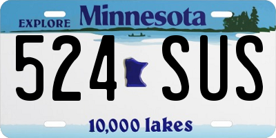 MN license plate 524SUS