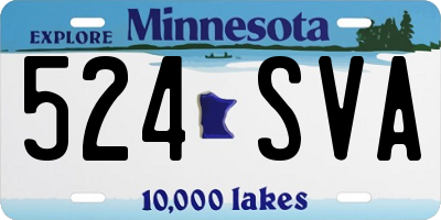 MN license plate 524SVA