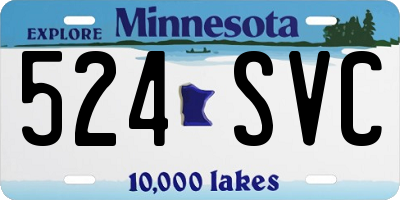 MN license plate 524SVC